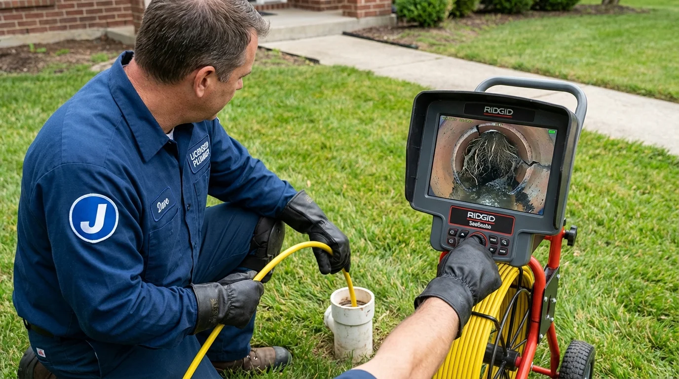 Sewer camera inspection being performed by Johns Plumbing LLC in Brent