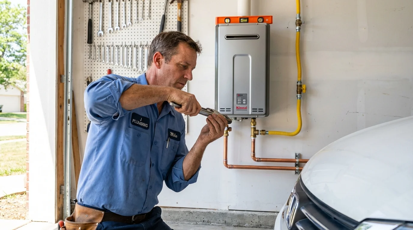 Tankless water heater installation by a Johns Plumbing LLC plumber in Brent